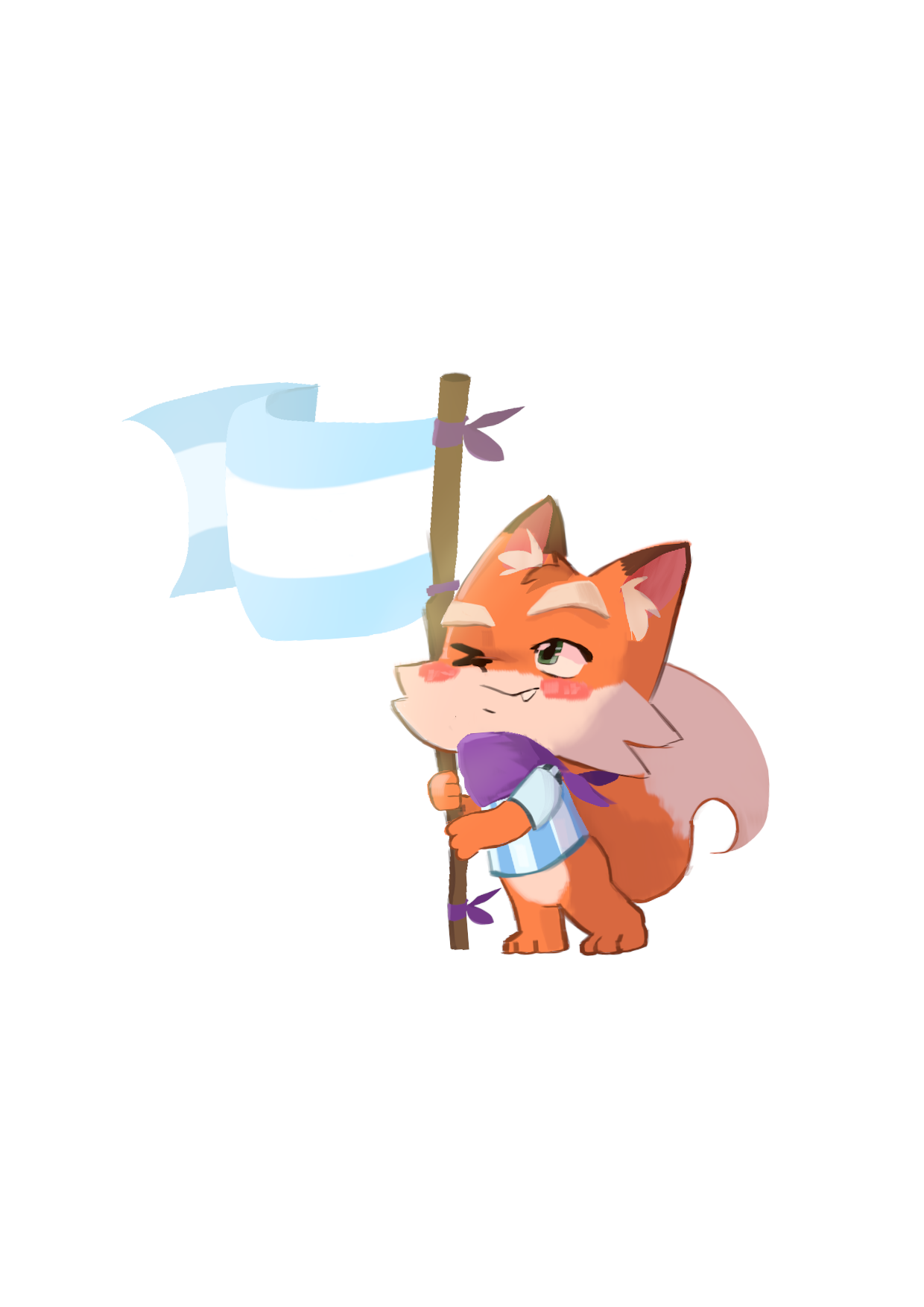 Nyx proudly holding the flag of Argentina